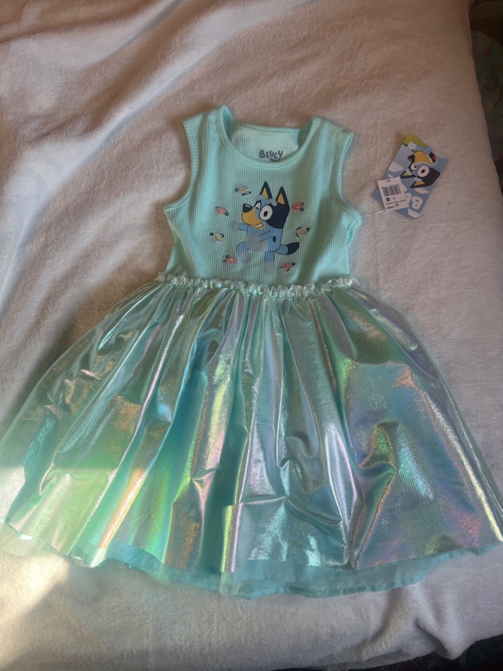 Kids' Aqua Holographic Dress